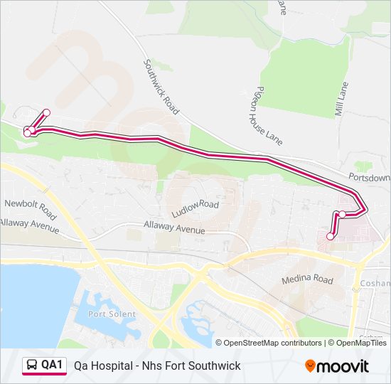 QA1 Bus Line Map