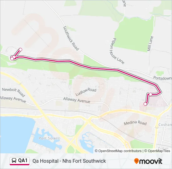 QA1 Bus Line Map