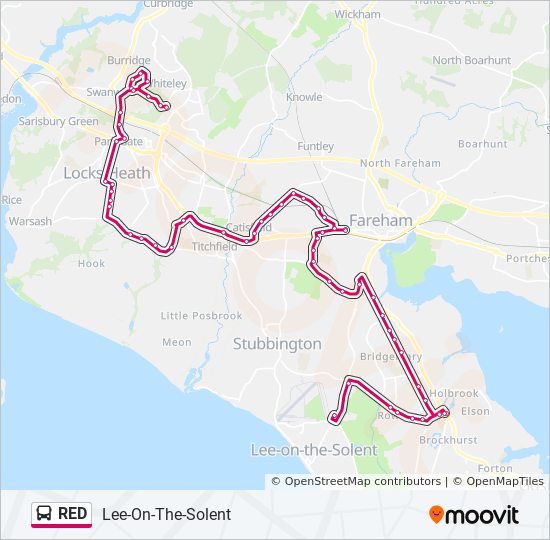 Red Bus Route Map Red Route: Schedules, Stops & Maps - Lee-On-The-Solent (Updated)