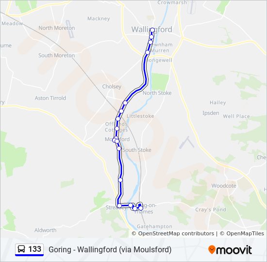 Bus 133 Route Map 133 Route: Schedules, Stops & Maps - Wallingford (Updated)