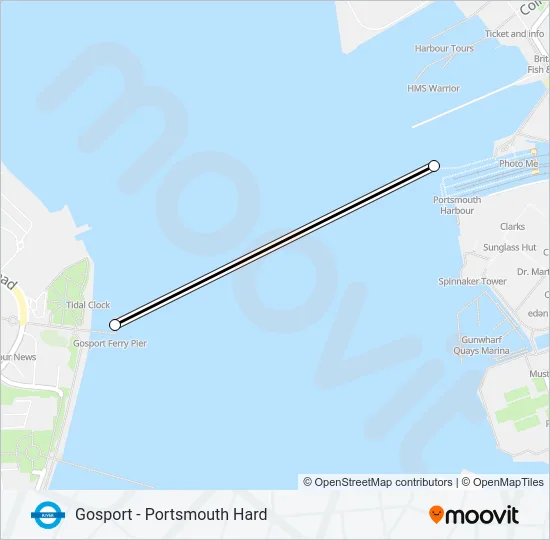 GOSPORT FERRY River Bus Line Map
