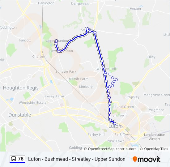 Bus 78 Route Map 78 Route: Schedules, Stops & Maps - Luton (Updated)