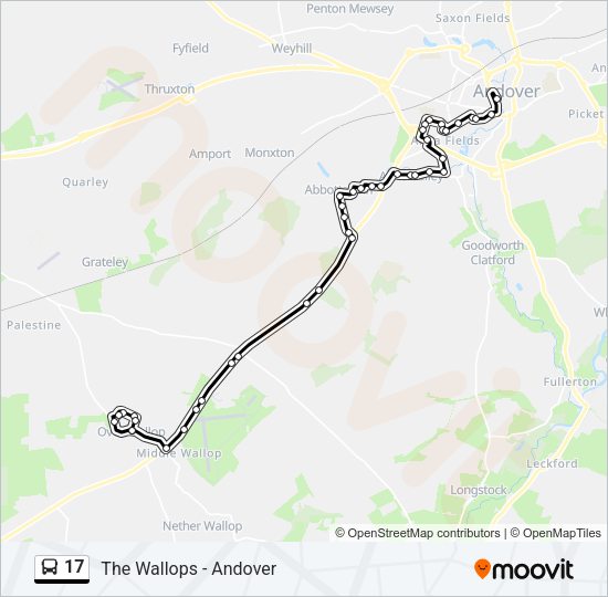 17 bus Line Map