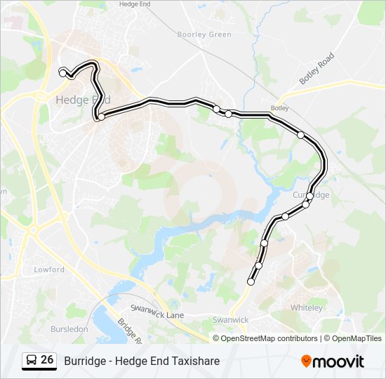 26 Bus Line Map