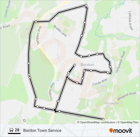 28 Bus Line Map