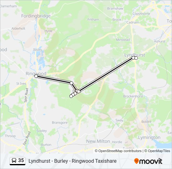 35 Bus Line Map