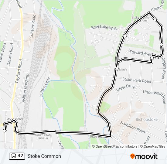 42 Bus Line Map