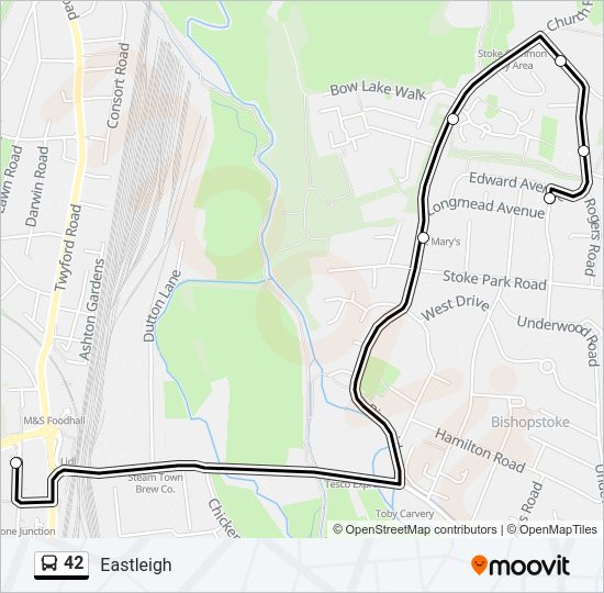 42 Bus Line Map