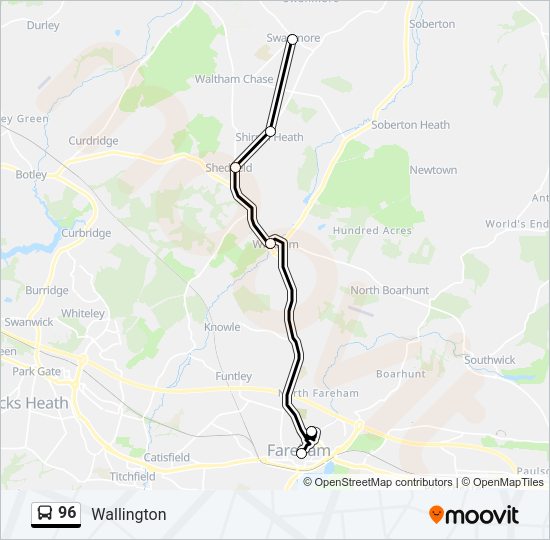 96 Bus Line Map