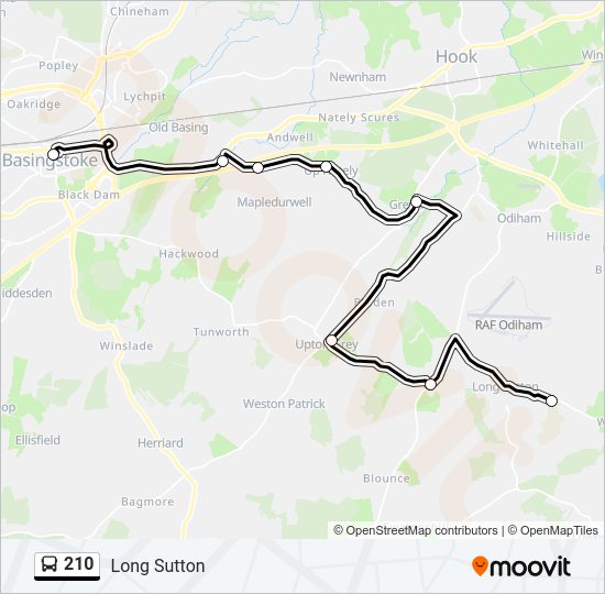 210 Bus Line Map