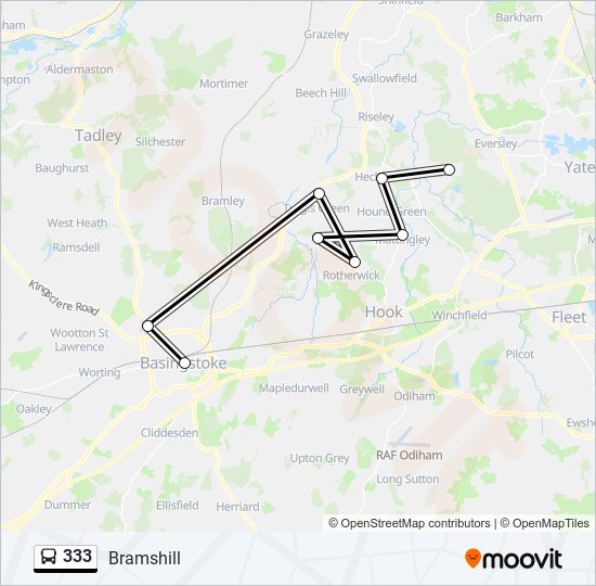 Bus 333 Route Map 333 Route: Schedules, Stops & Maps - Bramshill (Updated)