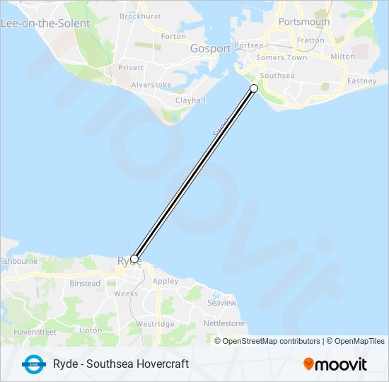 IOW HOVERCRAFT River Bus Line Map