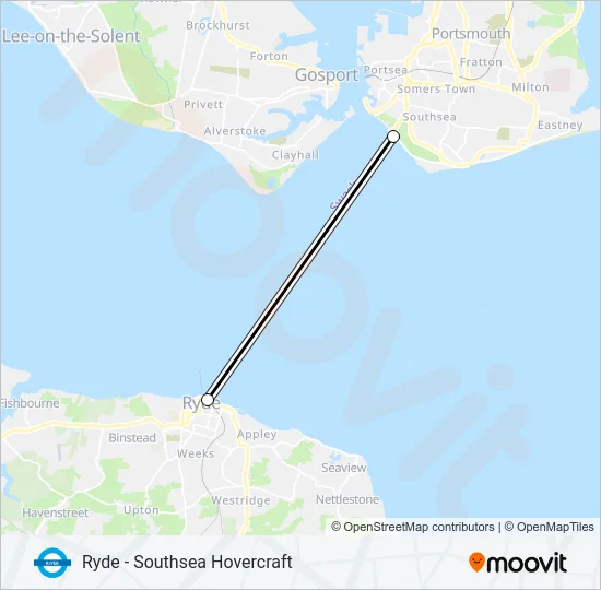 IOW HOVERCRAFT River Bus Line Map