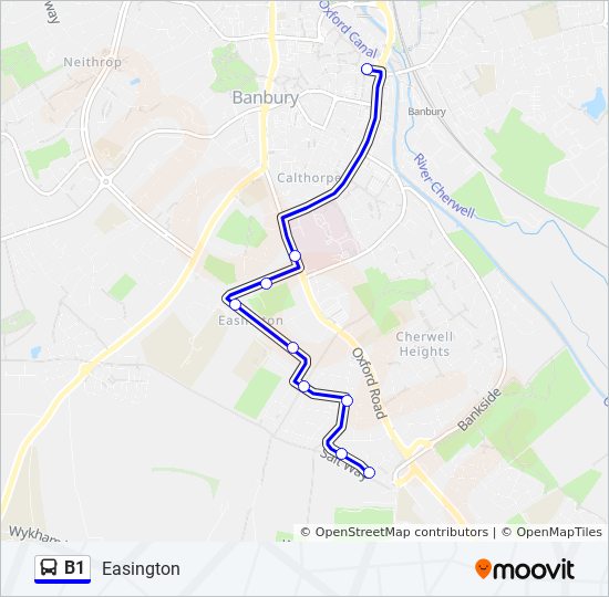 B1 Bus Route Map B1 Route: Schedules, Stops & Maps - Easington (Updated)