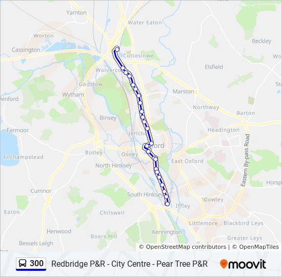 Ride On Bus Map 300 Route: Schedules, Stops & Maps - Pear Tree Park & Ride (Updated)