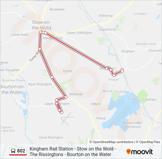 802 Bus Line Map