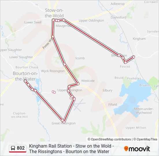 802 Bus Line Map