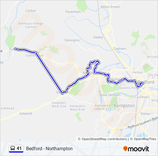 Bus 41 Route Map 41 Route: Schedules, Stops & Maps - Bedford (Updated)