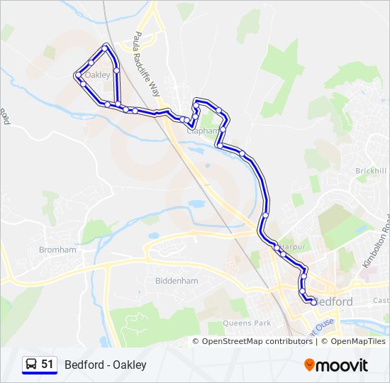 Bus 51 Route Map 51 Route: Schedules, Stops & Maps - Bedford (Updated)