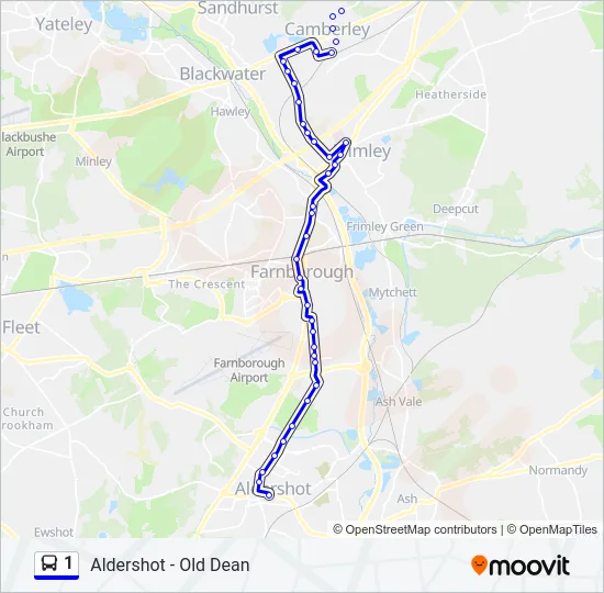 1 Bus Line Map
