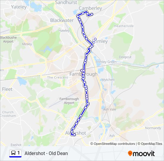1 Bus Line Map