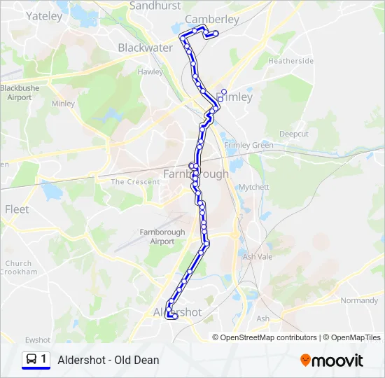 1 Bus Line Map
