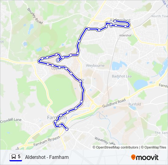 5 bus Line Map