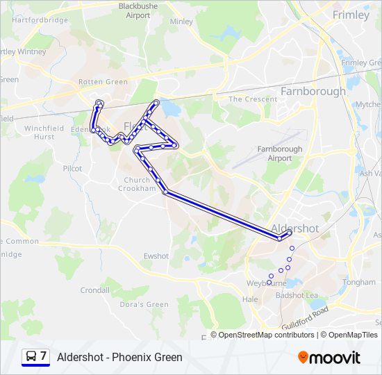 7 Route: Schedules, Stops & Maps - Elvetham Heath (Updated)