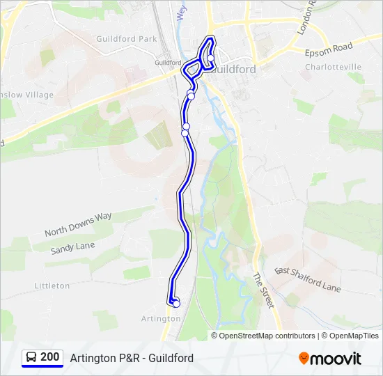 200 Route: Schedules, Stops & Maps - Guildford (Updated)