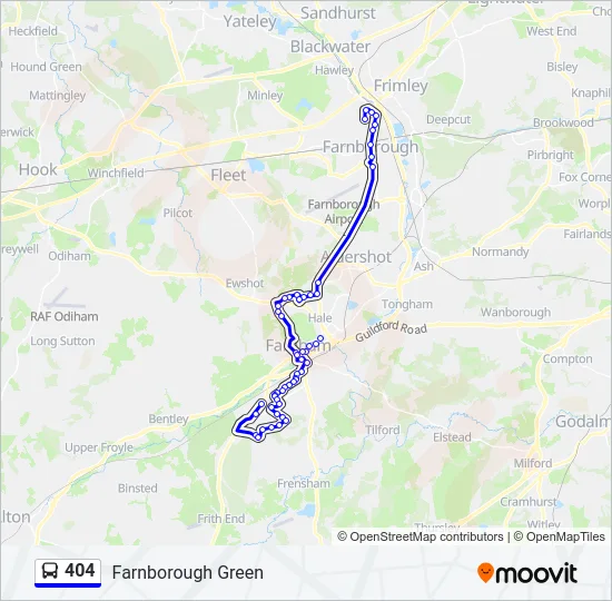 404 Bus Line Map
