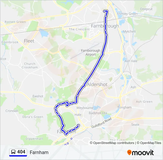 404 Bus Line Map