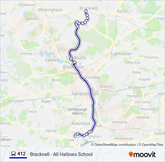 412 Bus Line Map