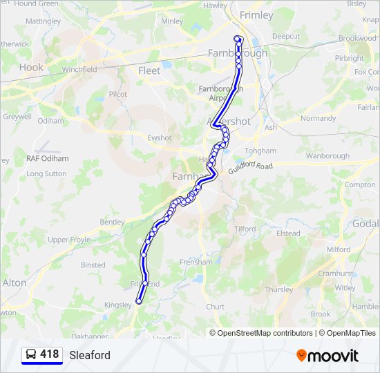 418 Bus Line Map