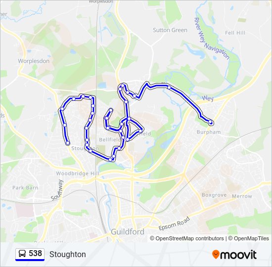 538 Bus Line Map