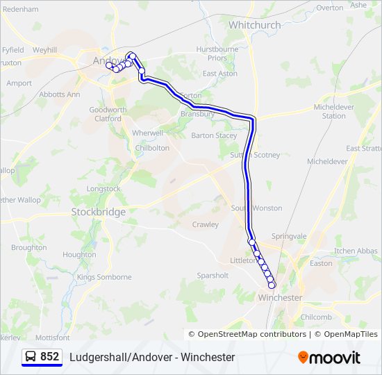 Bus 852 Route Map 852 Route: Schedules, Stops & Maps - Andover (Updated)