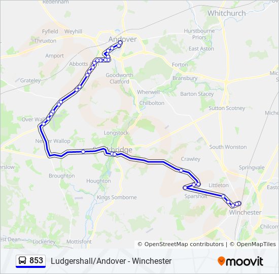 Bus 853 Route Map 853 Route: Schedules, Stops & Maps - Fulflood (Updated)