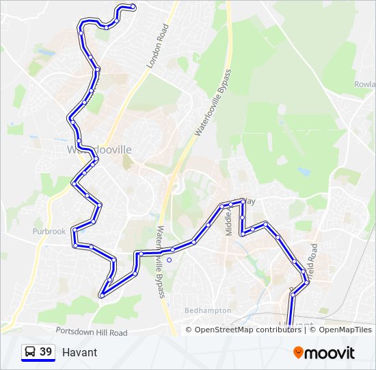 Bus 39 Route Map 39 Route: Schedules, Stops & Maps - Havant (Updated)