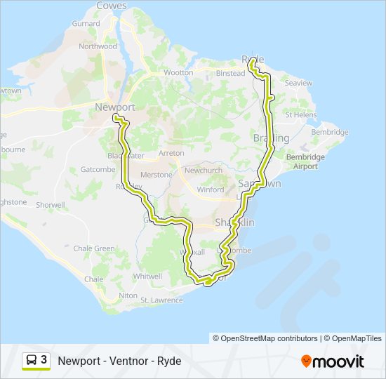 3 Bus Line Map