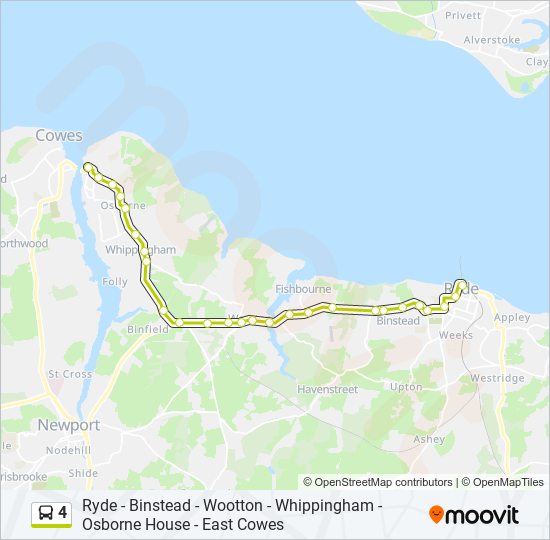 4 Route: Schedules, Stops & Maps - Ryde (Updated)