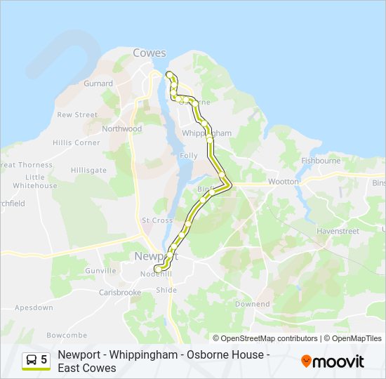 5 Bus Line Map