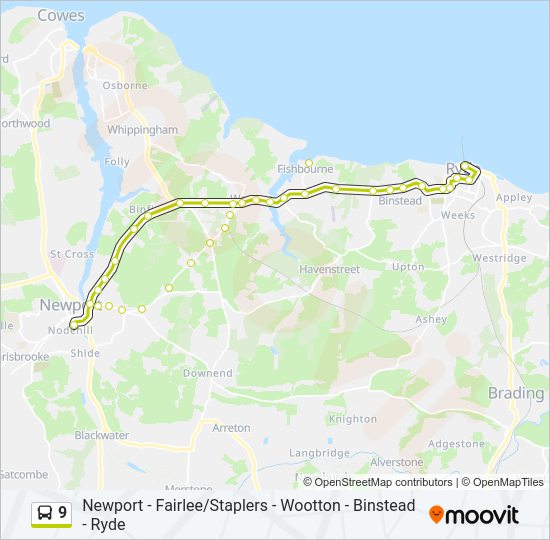 9 Bus Line Map