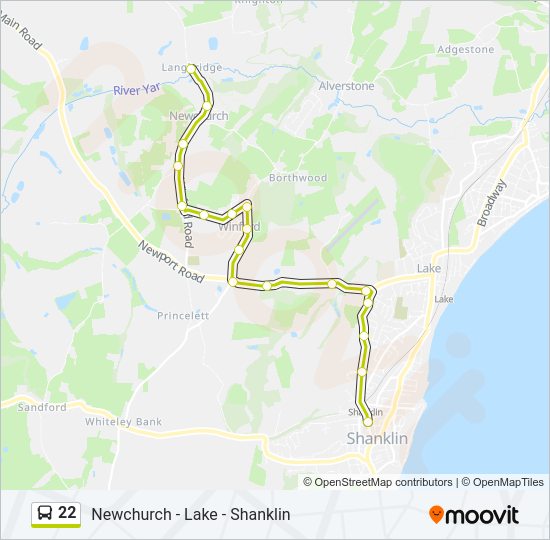 22 Bus Line Map