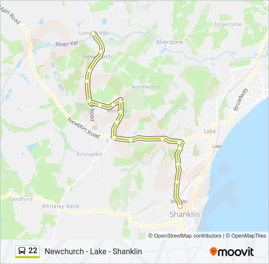 22 Bus Line Map