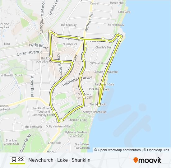 22 Bus Line Map