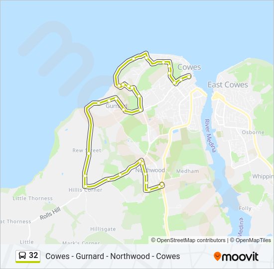 32 Bus Line Map