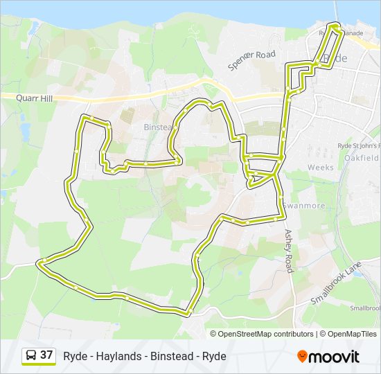 37 Bus Line Map