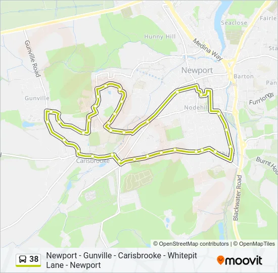 38 Bus Line Map