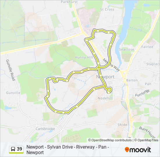 Bus 39 Route Map 39 Route: Schedules, Stops & Maps - Newport (Updated)