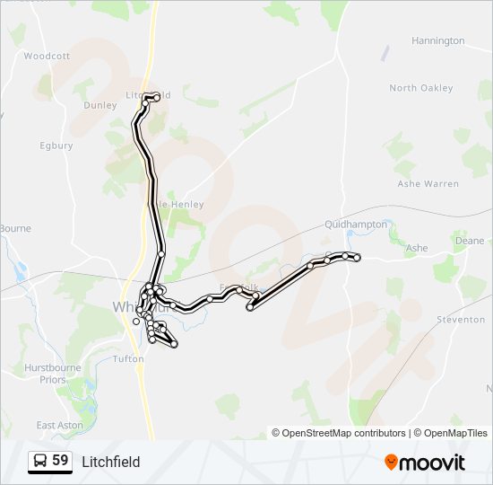 59 Bus Line Map