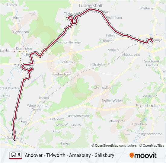 8 Bus Line Map